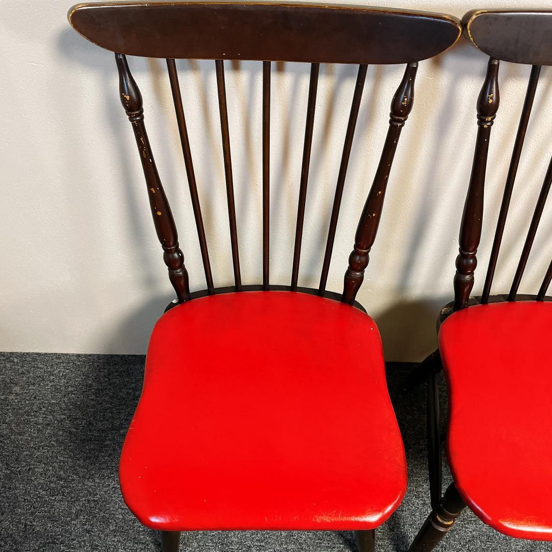 ヴィンテージ　昭和レトロ　ウィンザーチェア 2脚セット　食堂椅子　古家具