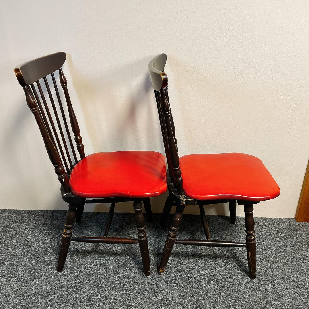 ヴィンテージ　昭和レトロ　ウィンザーチェア 2脚セット　食堂椅子　古家具