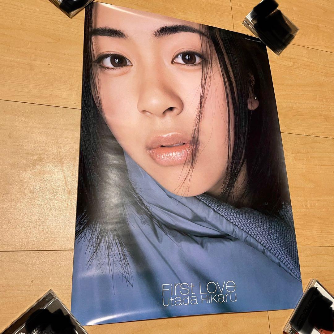 【希少】宇多田ヒカル 1stアルバム「First Love」ポスター(B2)