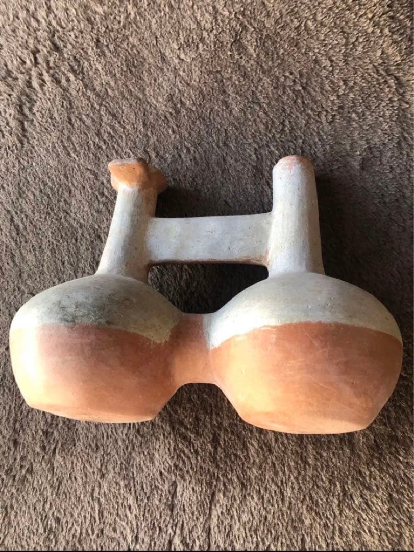 本日発送限定お値下げ中 古代アンデス文明 注口双胴土器 ペルー