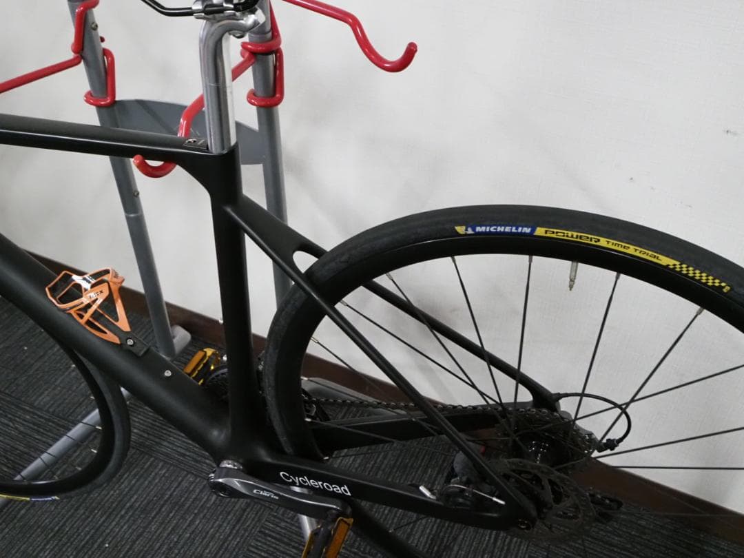 走行50キロ 毘沙 ５号 M カーボンフレーム ディスクブレーキ エアロスポーク