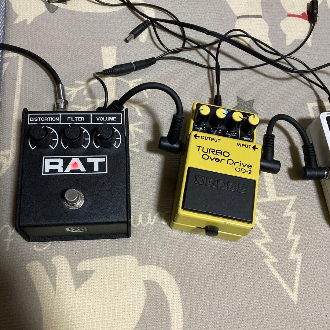 ギター polyTune & BOSS OD-2 & Pro Co RAT