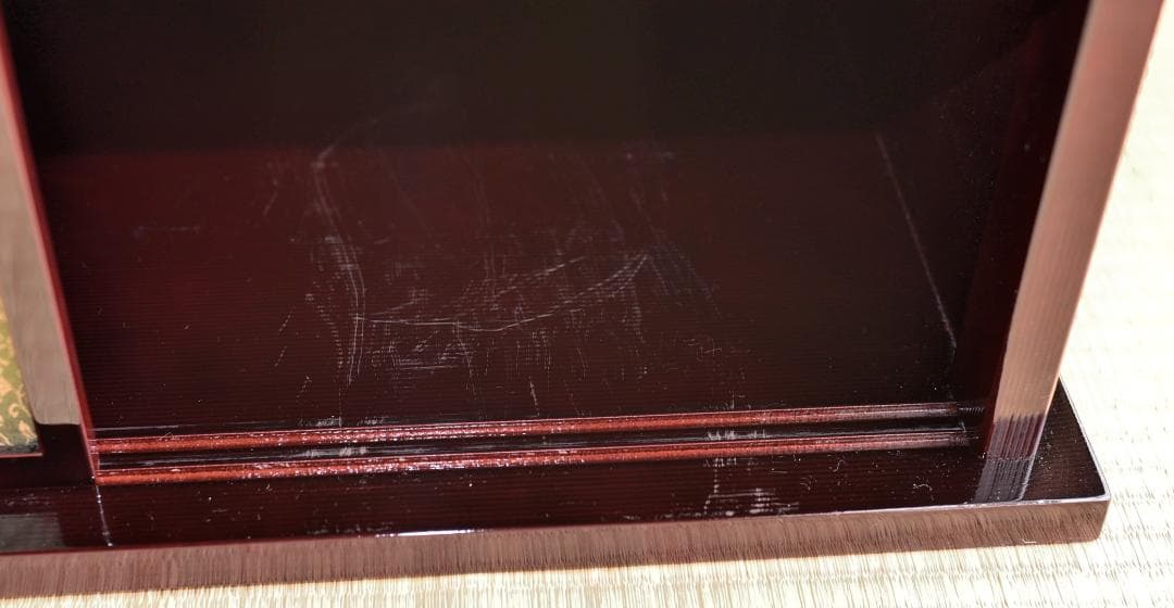 袋棚扉付き組立式　【極上品】お茶道具／共箱