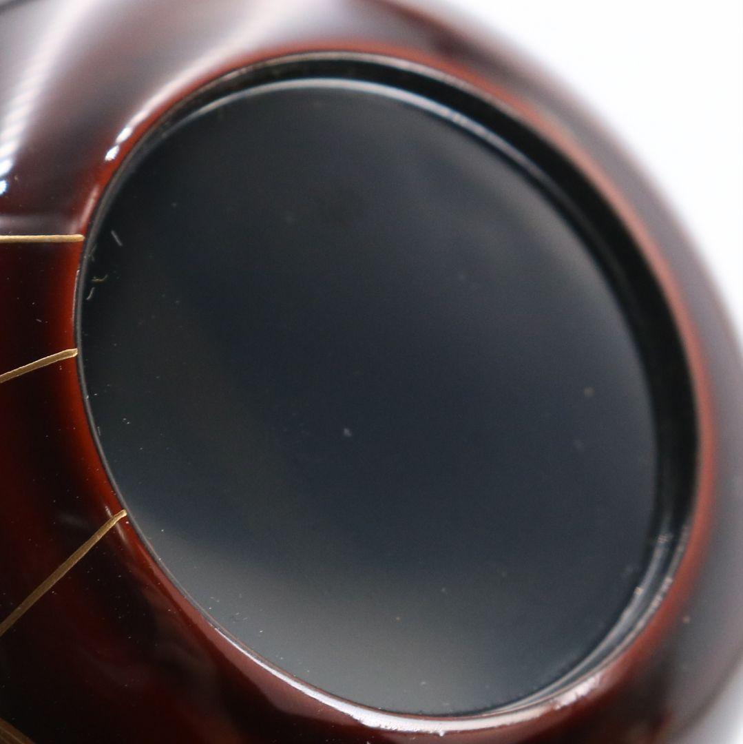 角出俊平作 曳舟蒔絵 中棗 茶道具 共箱　V994