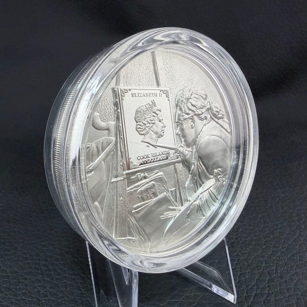 銀貨 クロード・モネ 立体油絵 2オンス 2oz 純銀 プルーフ 両面主役