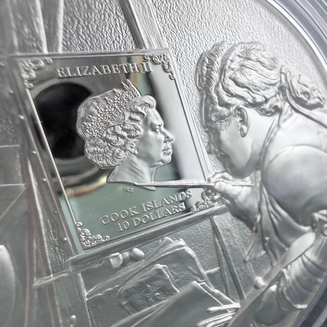 銀貨 クロード・モネ 立体油絵 2オンス 2oz 純銀 プルーフ 両面主役