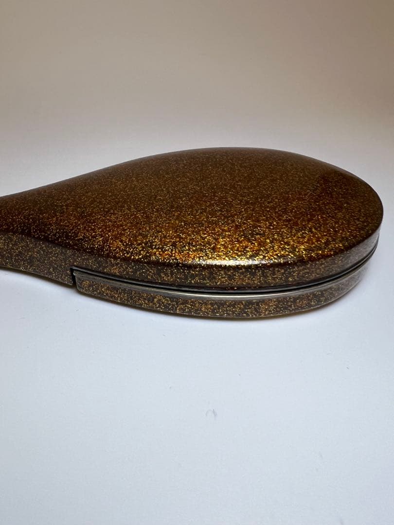 香道具 超絶技巧の時代漆芸　明治時代 本金蒔絵琵琶形香合 時代箱 香道具　金蒔絵