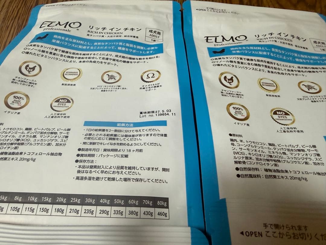 ドッグフード ELMO リッチインチキン 成犬用