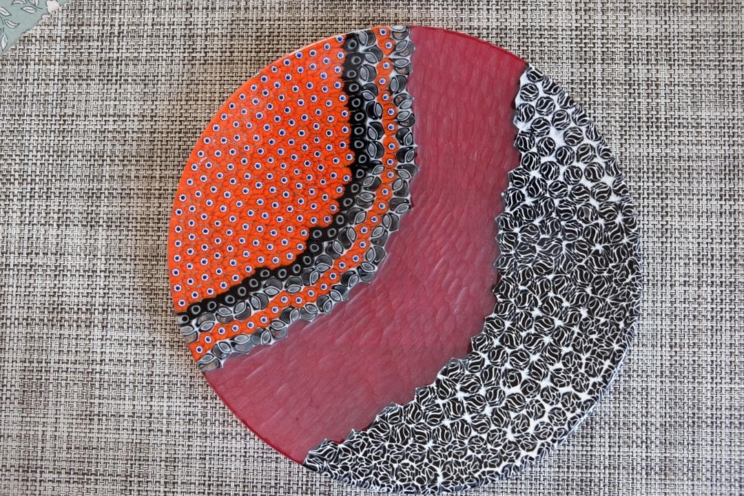 ベネチアングラス ミルフィオリ プレート ムリーニ ガラス 江波冨士子 田子美紀