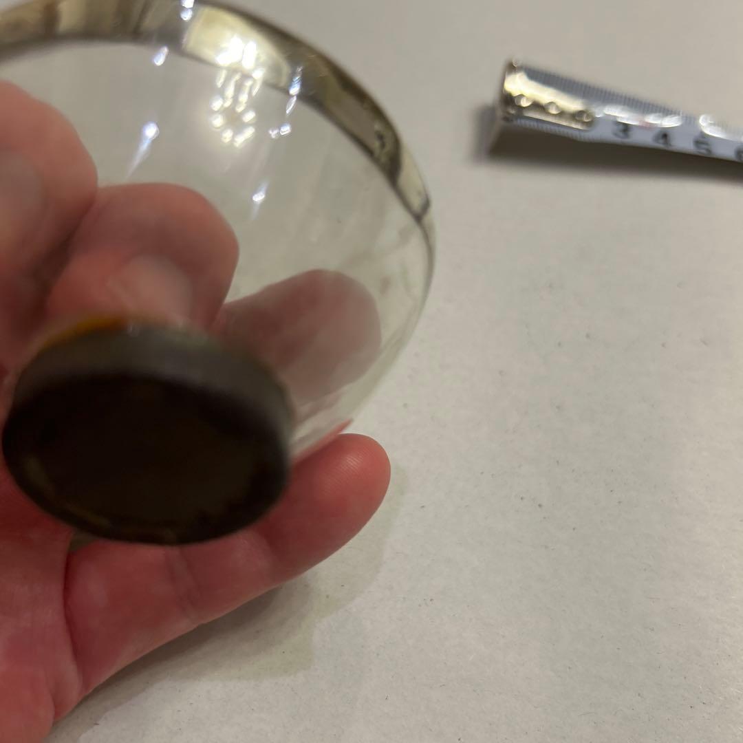 【値引き】大正ガラス　盃　お猪口　吹きガラス　気泡ガラス　クリアガラス　蔵出し