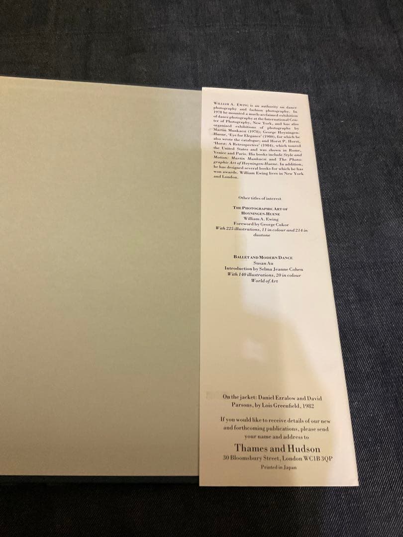 THE FUGITIVE GESTURE ダンス写真集 1987年