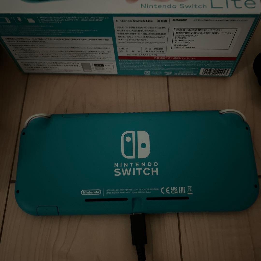 Nintendo Switch Lite ターコイズ 本体 充電器付き