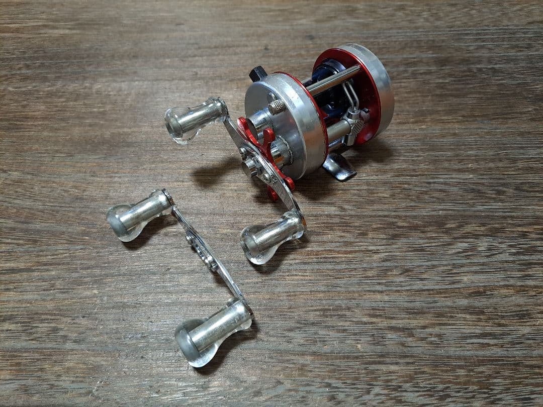 ザウルス　バルサ50　カスタム　S字パワーハンドル　シルバー × クリアノブ