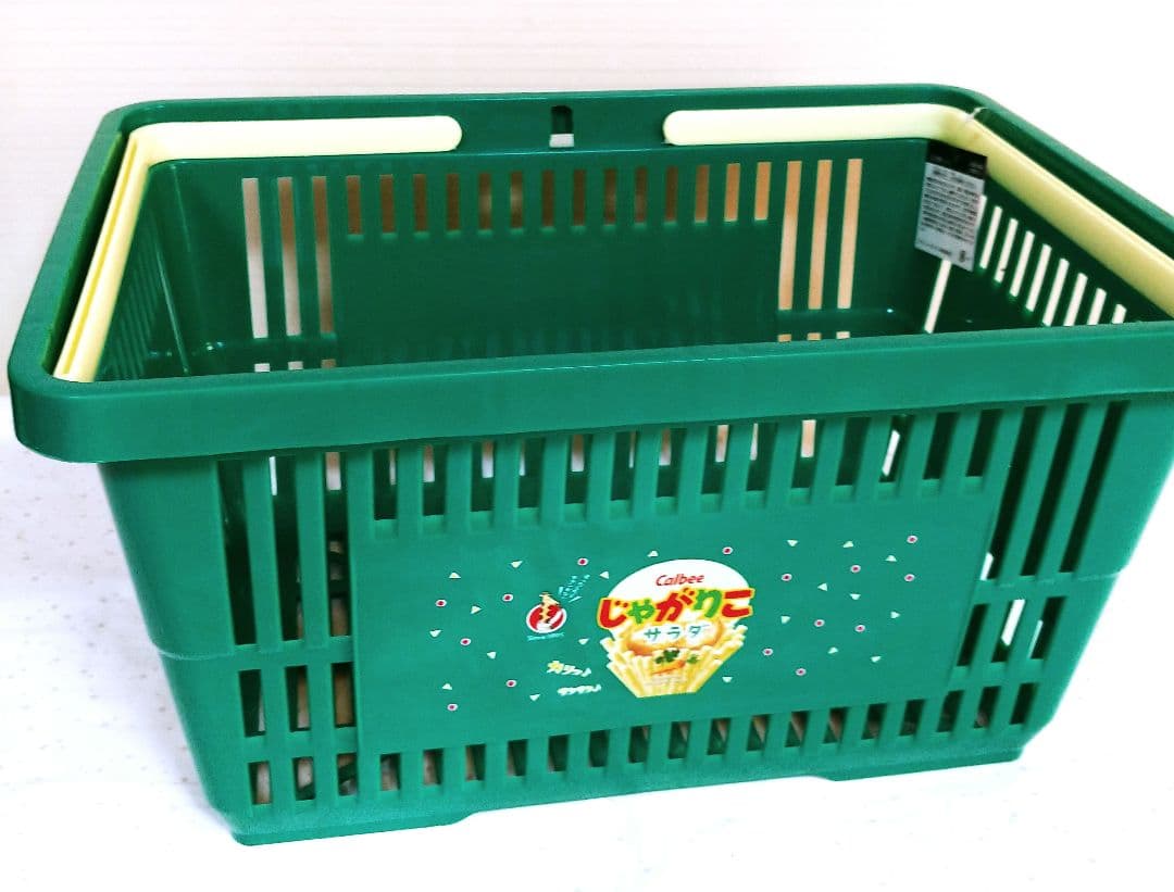 laura　じゃがりこ　バスケット　緑/サラダ味柄　アミューズメント