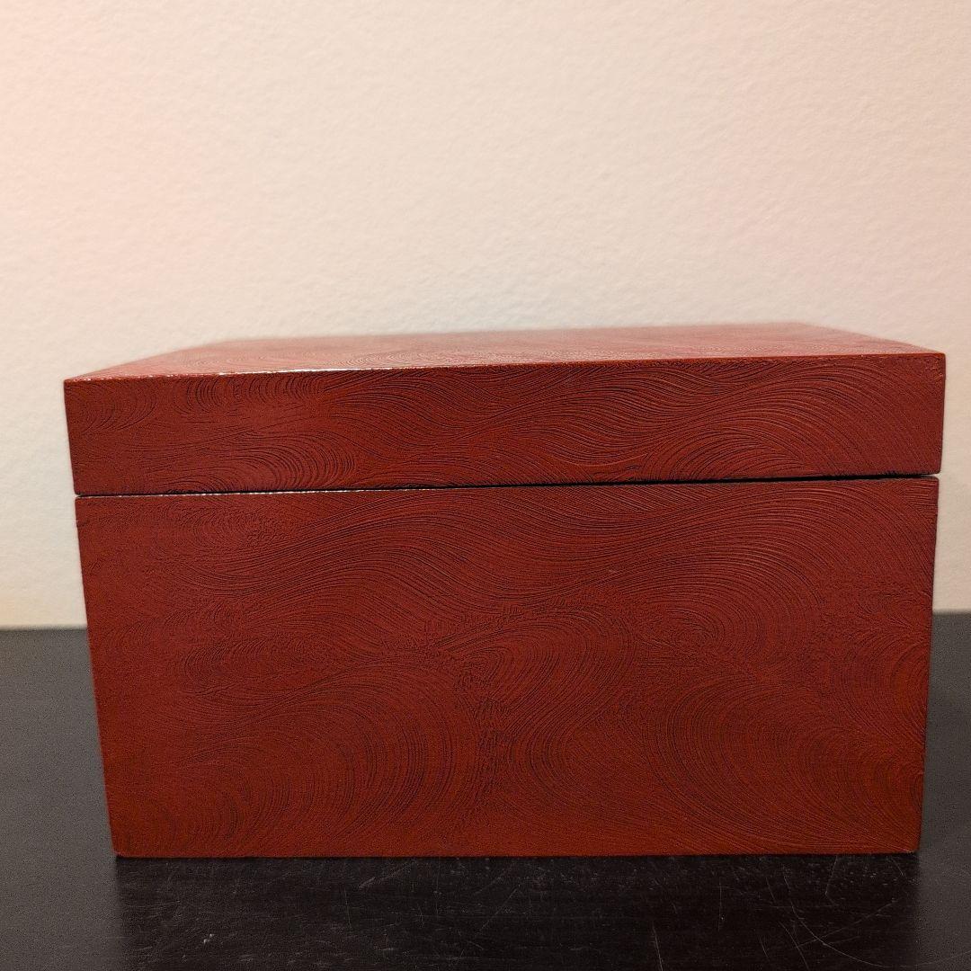 山口茂造（茶碗　振出　茶巾たて）　朱塗 茶箱セット 茶道具