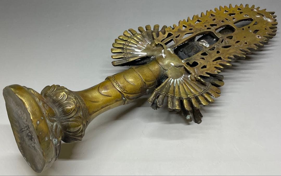 十一面千手千眼観世音菩薩　黄銅　病気平癒　延命長寿　開運　良縁　C2994