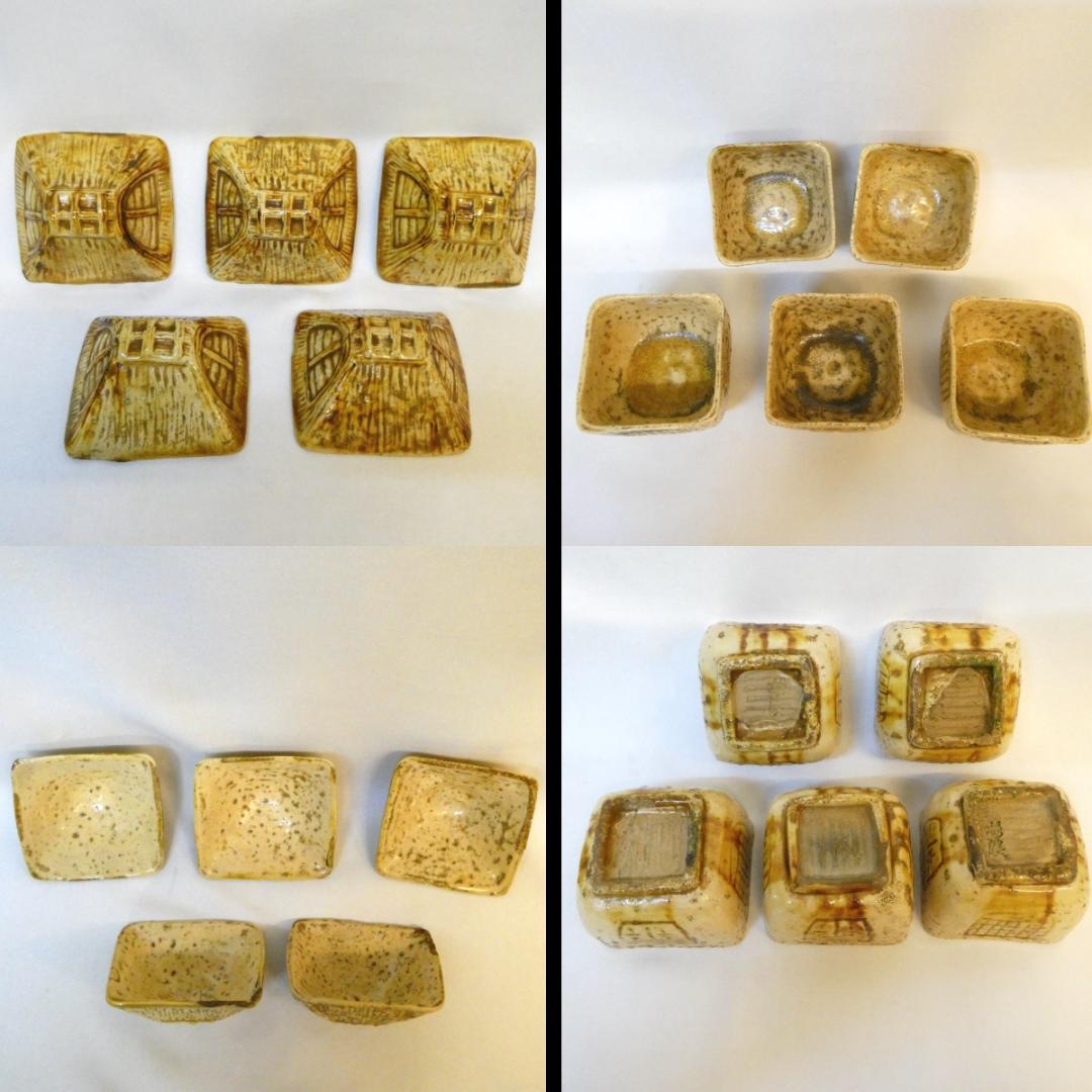 源内焼 平賀源内（平賀鳩渓）作 葛屋式 吸物碗 五客揃 苫屋 骨董 古美術