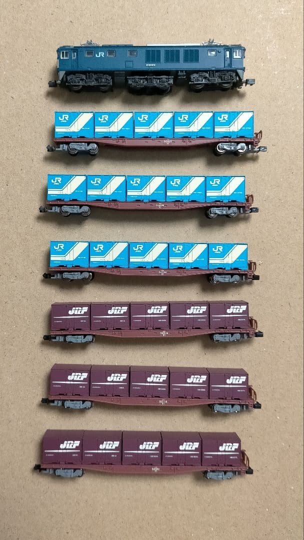 東京マルイ PROZ コンテナ車両 と プリモロコ EF64 まとめ　Zゲージ