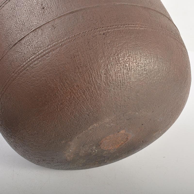 茶道具　釜師　畠春斎作　立俵釜　鉄釜　共箱　M　6614C