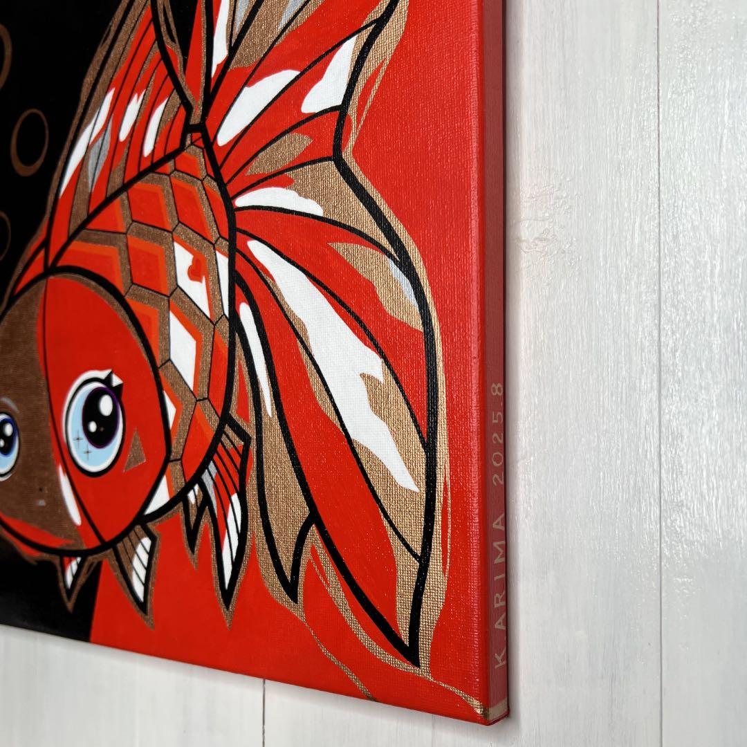 「巡る」｜絵画 原画 抽象画 動物画 絵 金魚 イラスト ドローイング