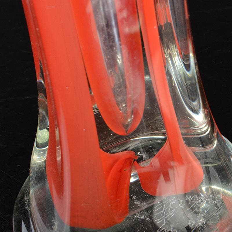 工芸ガラス　岩田ルリ　一輪挿　花器　花瓶　M　R6686