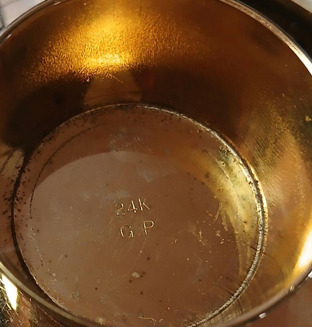 24K GP盃2点・造幣局製刻印あり純銀の盃2点のセット