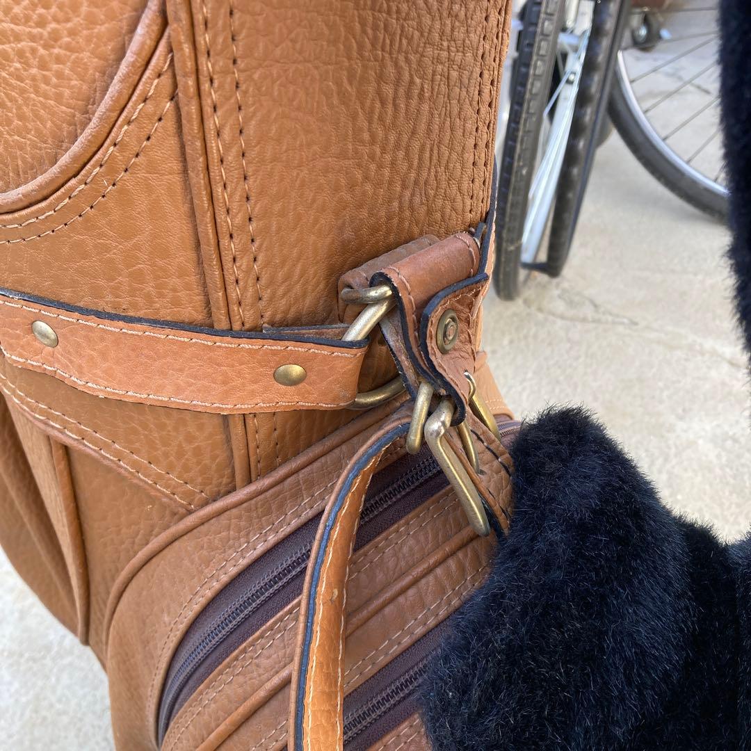 ‏*ﬞ様 Burberry 本革 ノヴァチェック柄 キャディバッグ ゴルフバッグ