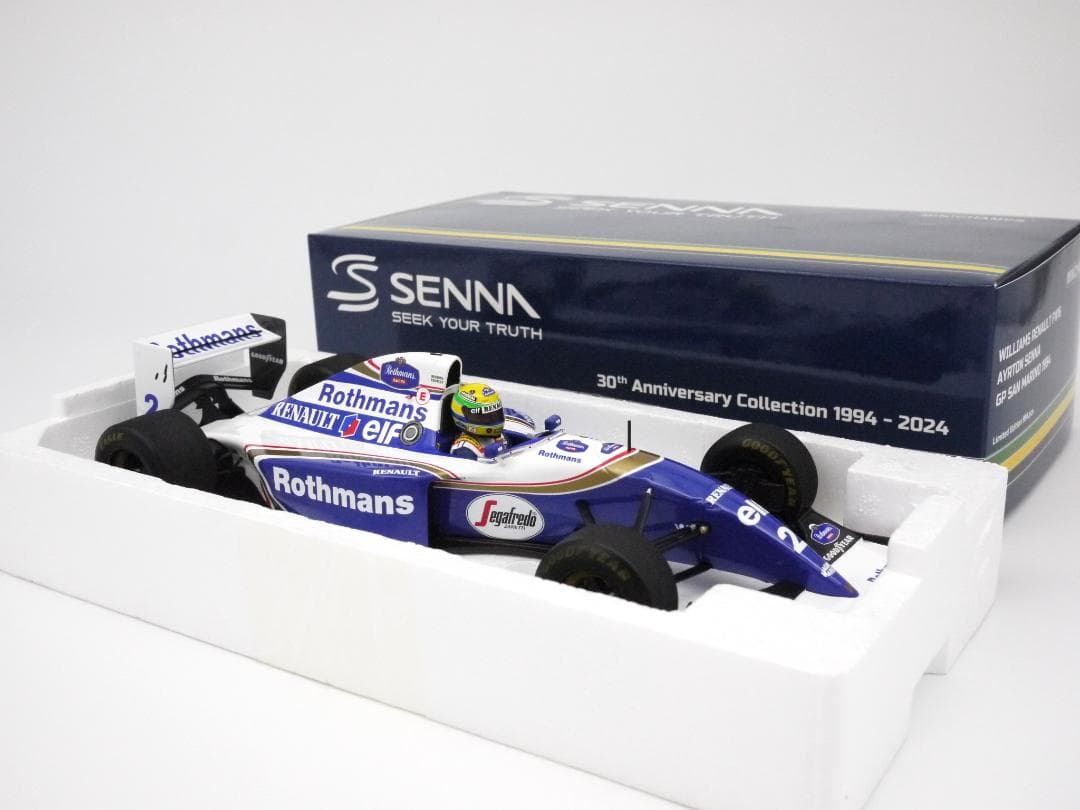 ナマズ1/18 ウィリアムズ FW16 ウェザリング Rothmansセナ