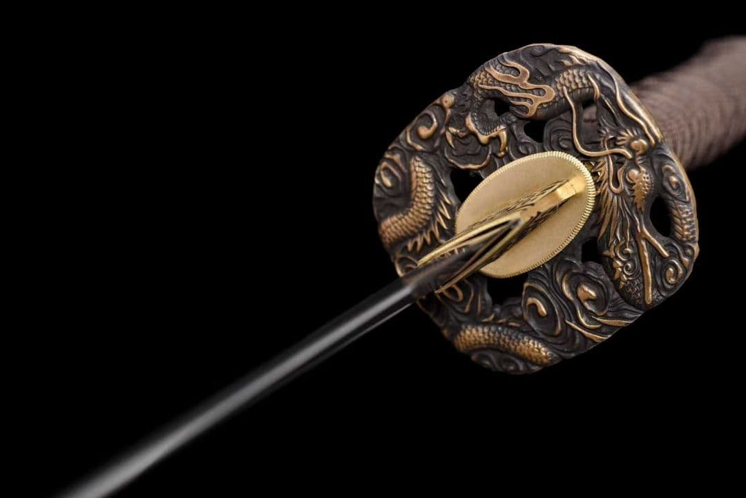 【龍鎮乾坤】古兵器 武具 刀装具 日本刀　模造刀 居合刀 武士道 鑑賞用 美術刀