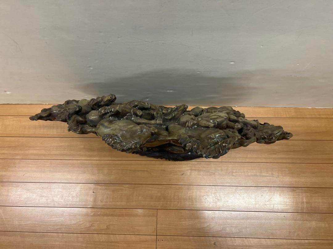 九頭馬　寿山石　置物　取引限定