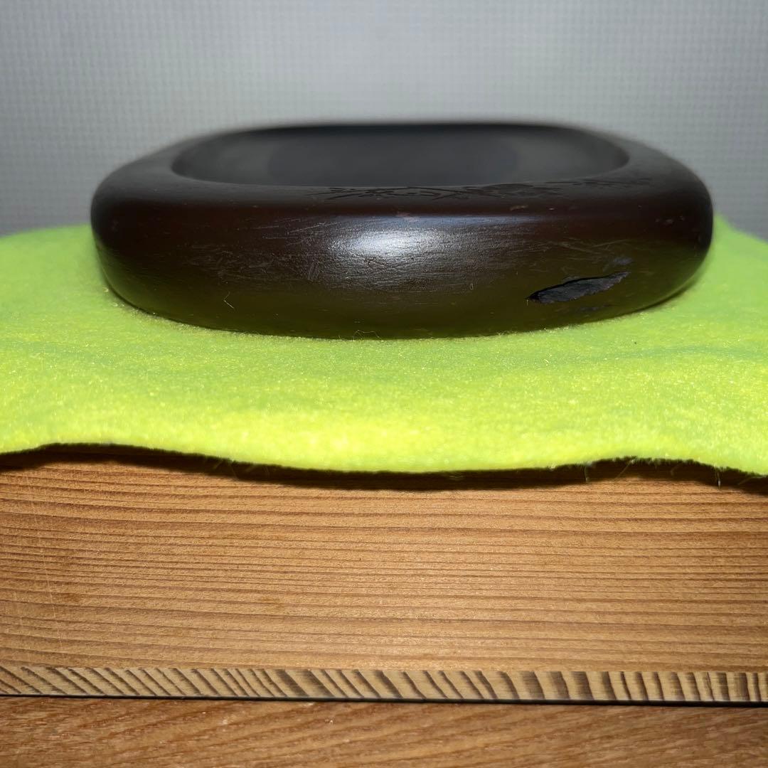 ⭕️紅渓石硯　二代目　羊堂　6寸大　彫刻入小判型硯　記念品　昭和56年作品　希少