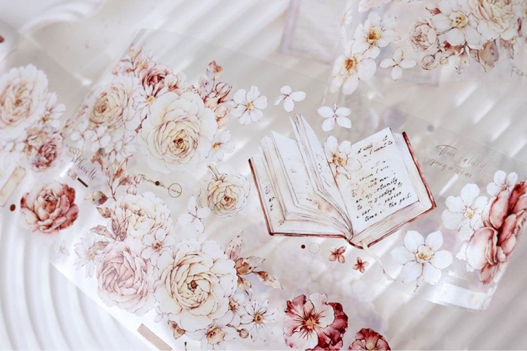 小白家文創《花夕》海外マスキングテープ　マステ 【1807】