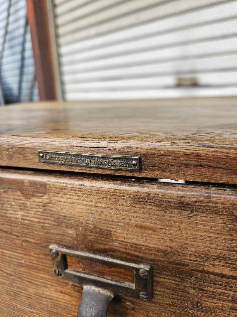 USA アンティーク 古いファイルキャビネット レターケース 木製 ドロワー