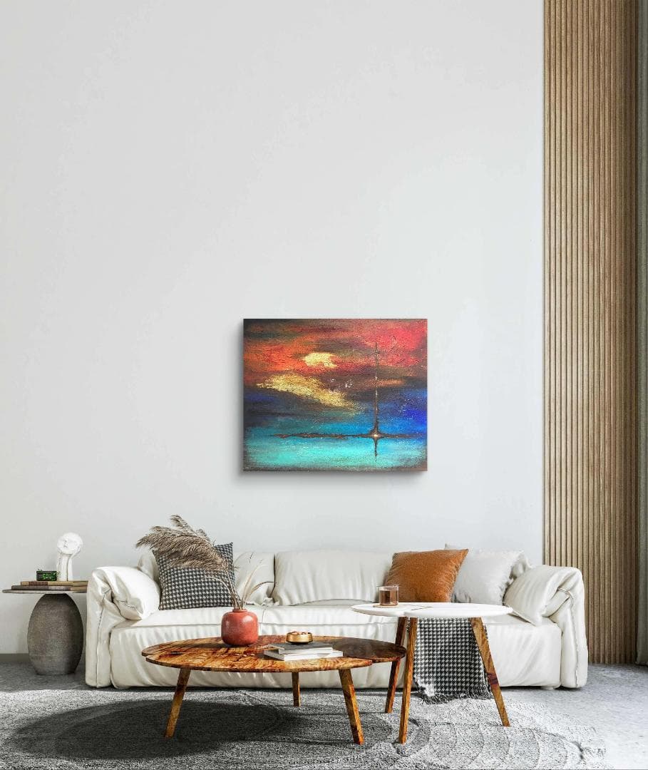 絶対零度/ 抽象画 キャンバス 73×61㎝ F20 モダンアート 原画1点のみ