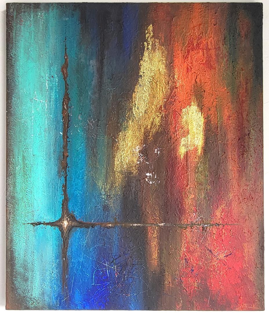 絶対零度/ 抽象画 キャンバス 73×61㎝ F20 モダンアート 原画1点のみ