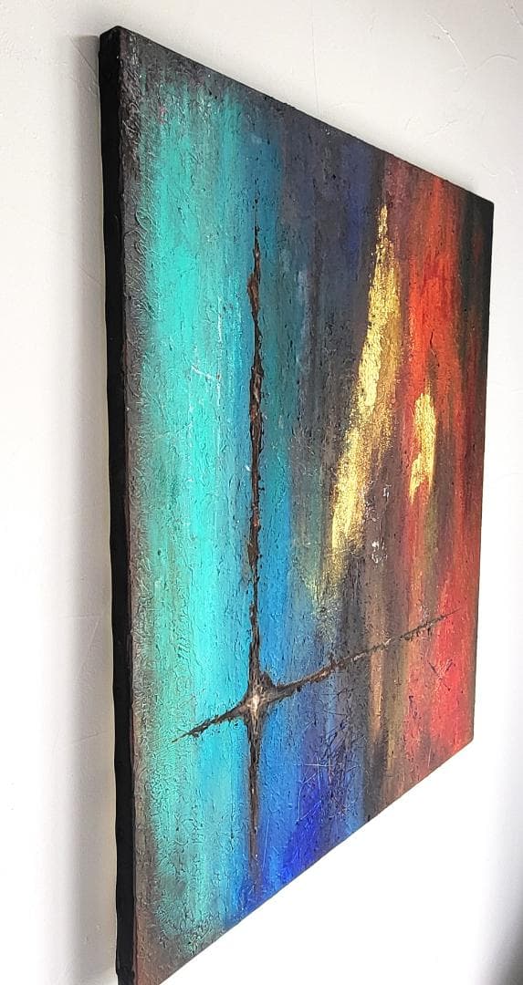 絶対零度/ 抽象画 キャンバス 73×61㎝ F20 モダンアート 原画1点のみ