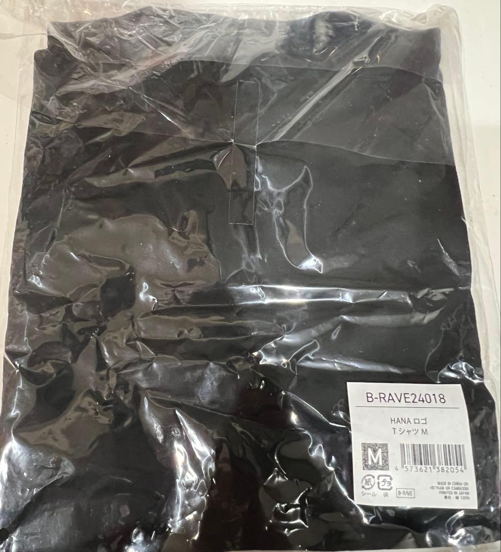 B-RAVE24018 HANA ロゴ Tシャツ M ブラック