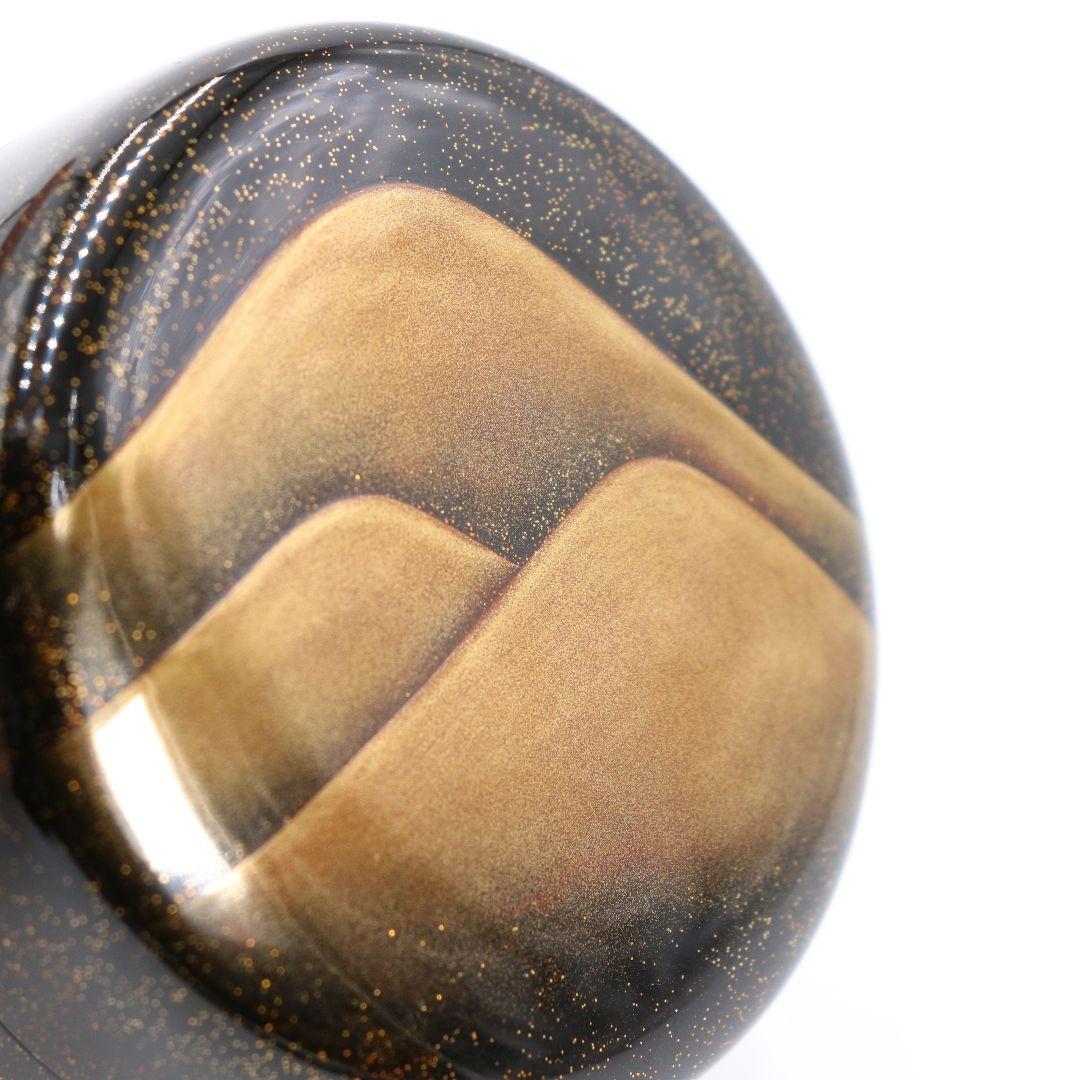 中村恭蔵作 遠山蒔絵 棗 金蒔絵 金梨子地 内銀溜 茶道具　DU99　1F28