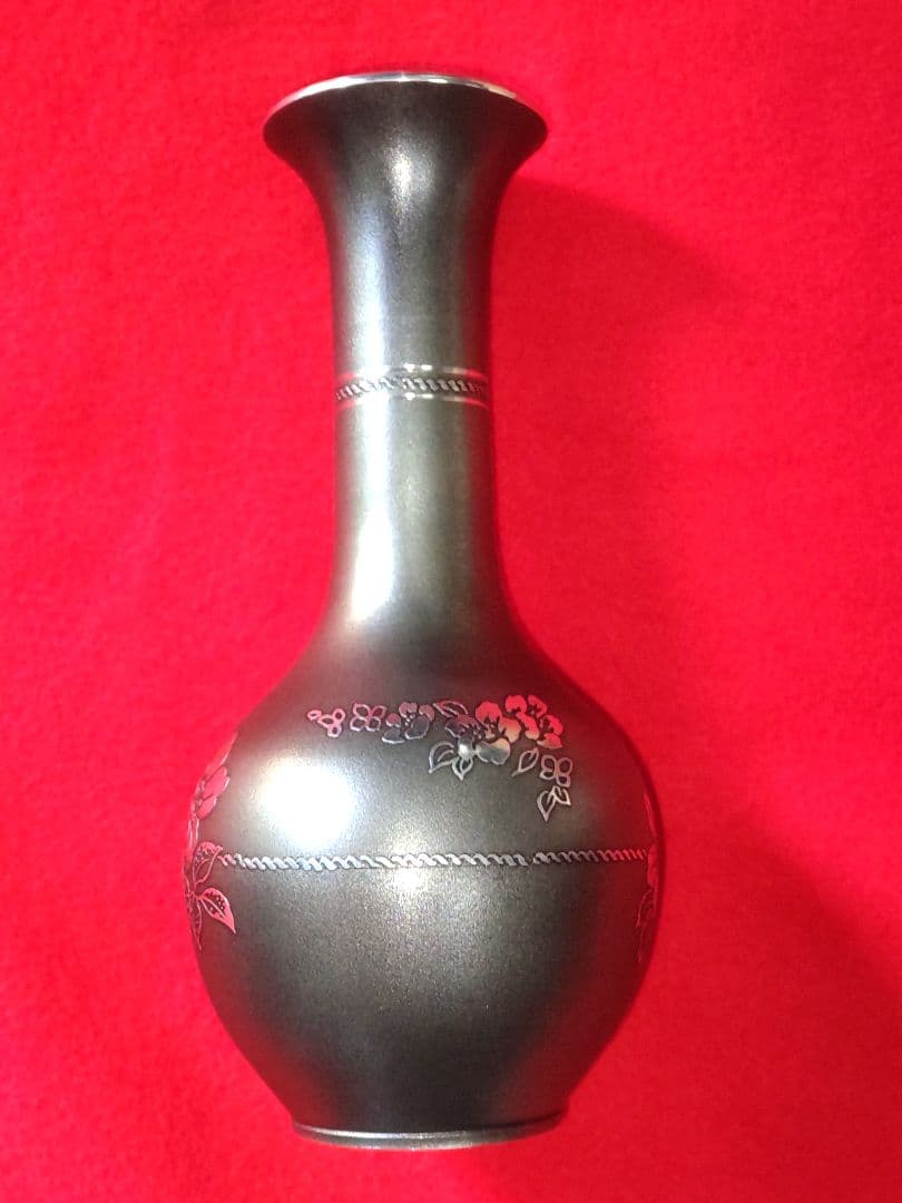 未使用本錫製花瓶