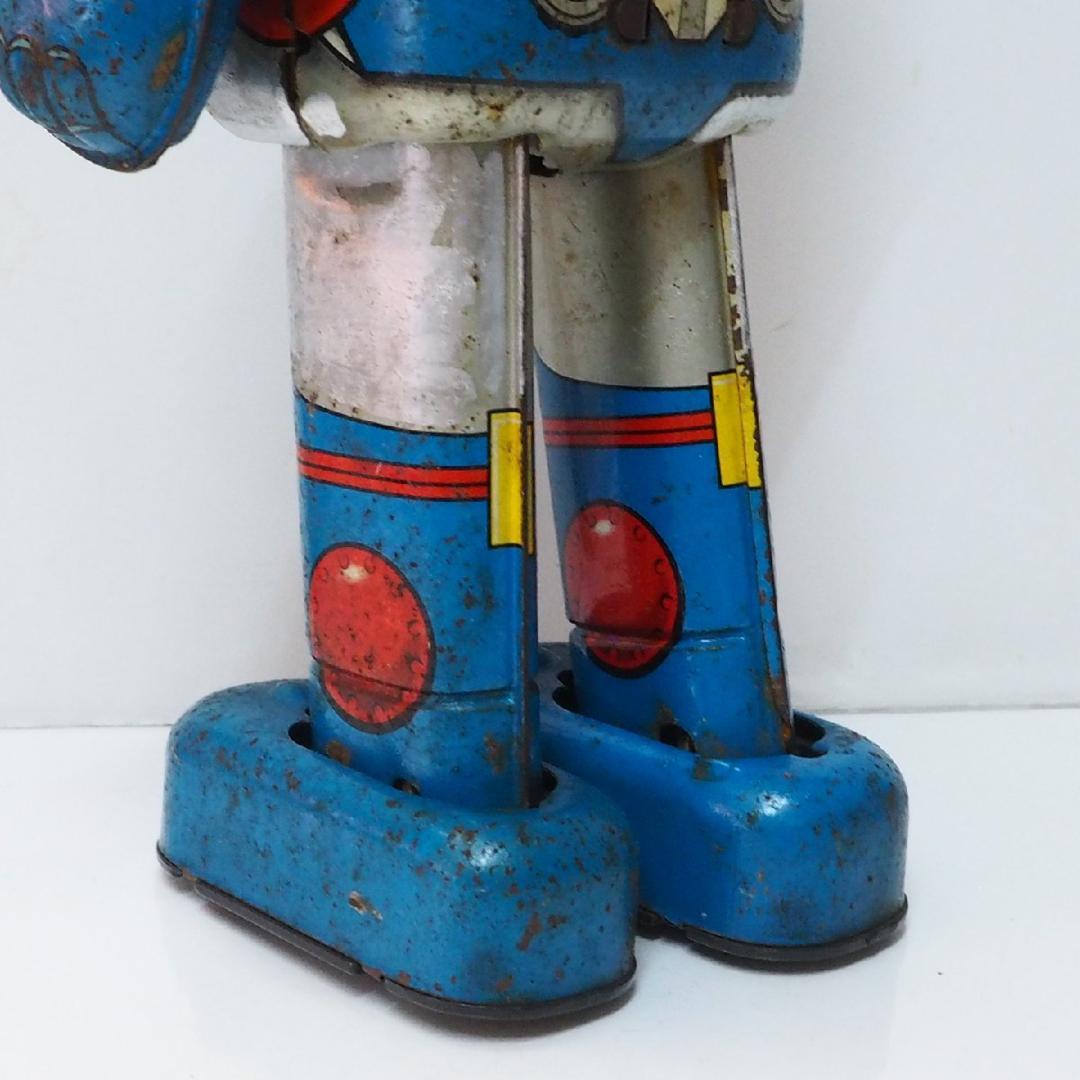 ポピー【コン・バトラーV動作不良 角欠】当時物ブリキ ゼンマイ歩行ロボットTIN