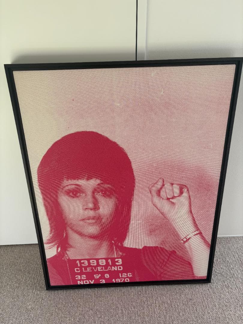 ラッセル ヤング「ジェーン フォンダ」キャンバス絵画（作家直筆サイン入り）