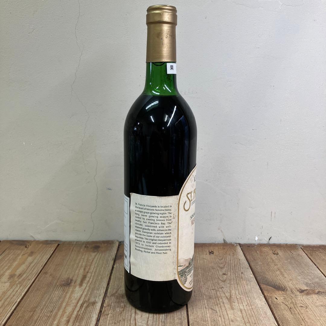 E-壁 ソノマヴァレー メルロー セントフランシス フルボトル 赤ワイン 古酒