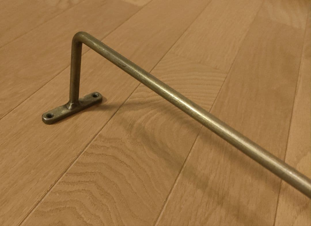 アンティーク 真鍮製 タオルハンガー ロング 幅75×高さ7.7cm レトロ