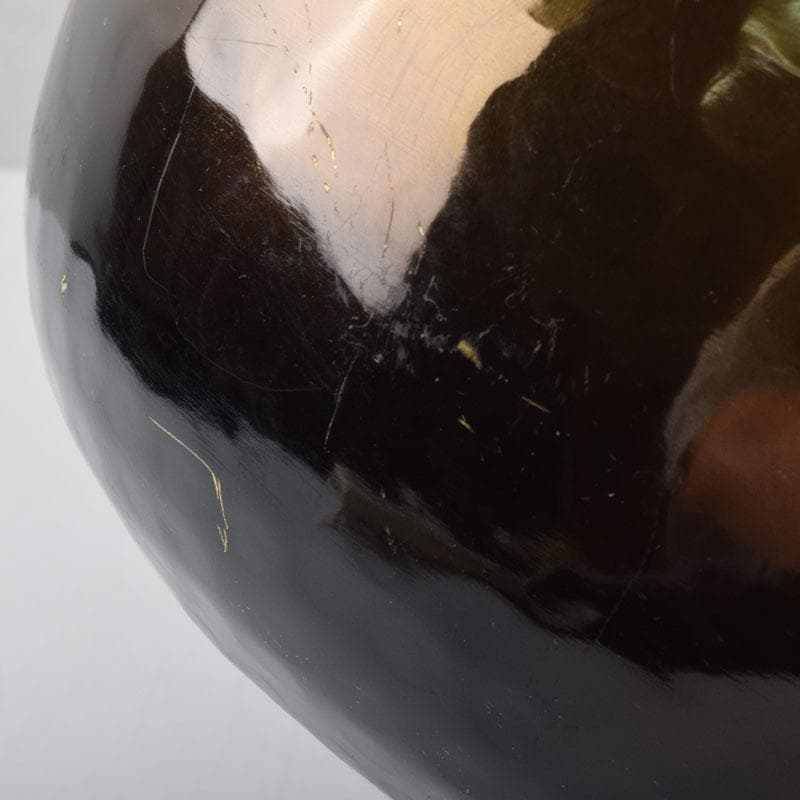 仏教美術　仏具　銅製鎚目　紅葉蒔絵　本手打　おりん　V　8937