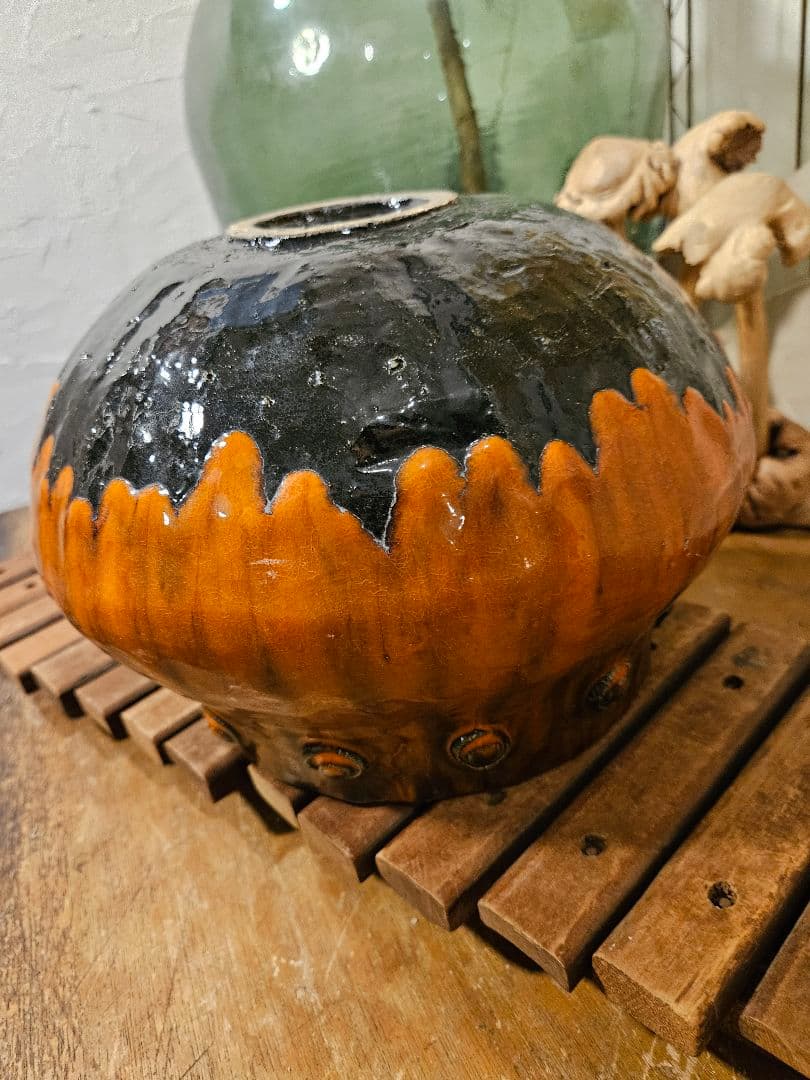 花瓶　花器　フラワーベース　ファットラバ　陶器　西ドイツ　ヴィンテージ