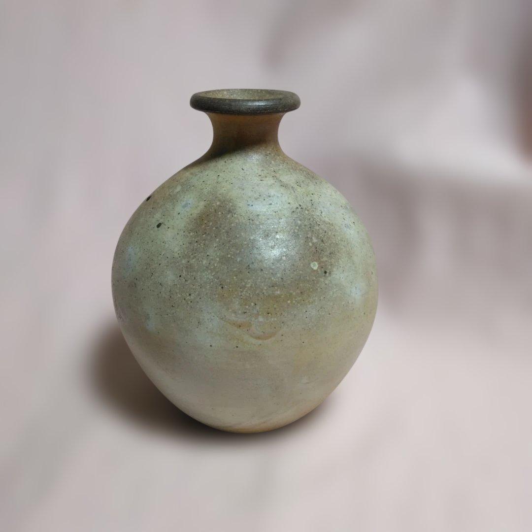 丹波焼　大西誠一作　白丹波窯変花生け