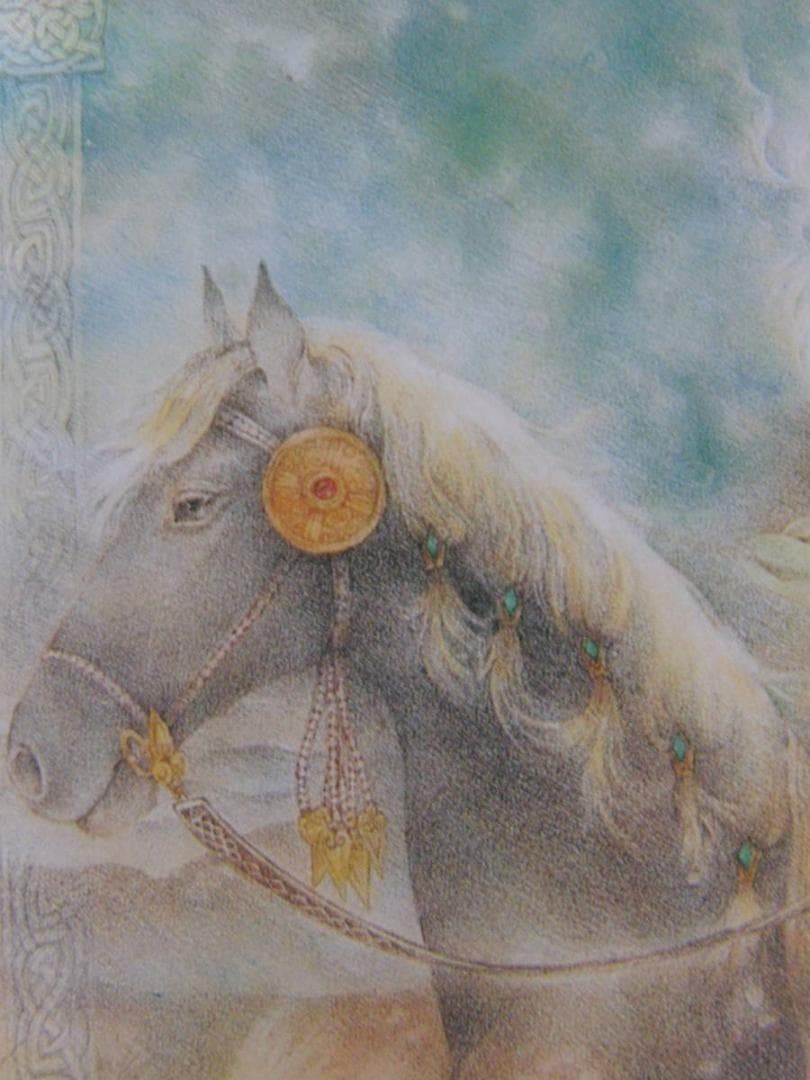 きたのじゅんこ、「ケルトの女神伝説」、希少画集、額装画、日本製・新品額にて額装