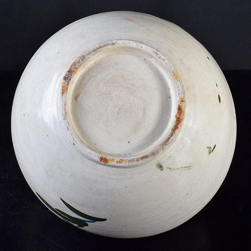 朝鮮美術　李朝　高麗白磁　色絵　花文　壷　高さ約31㎝　V　R7859B