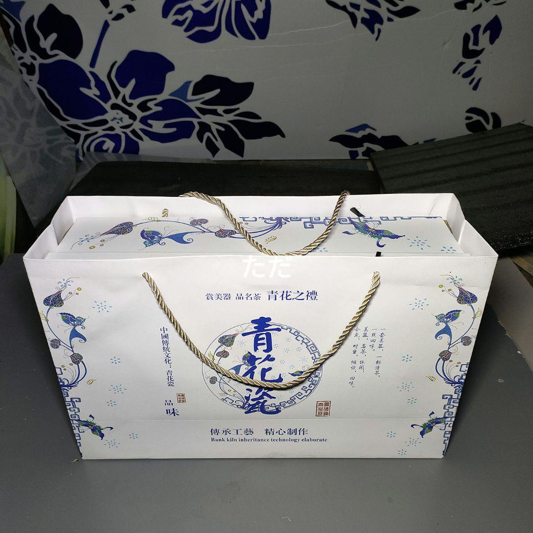 中国茶器 景徳鎮 青花磁茶器セット 新品未使用