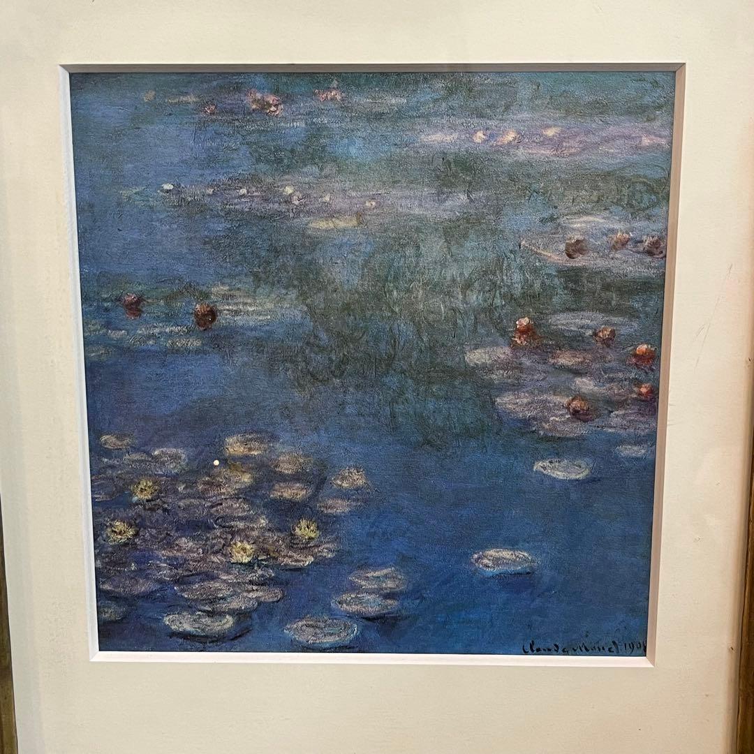 クロード・モネ 睡蓮 複製画 油絵 油彩 絵画 額装 インテリア 美術品